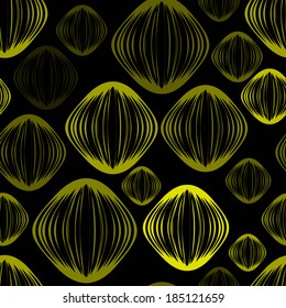vector background,  seamless pattern with  green-yellow  elements, geometric design, vector illustration