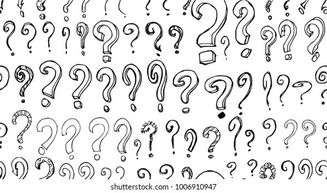 Vector Background Seamless pattern with hand drawn Mark doodle