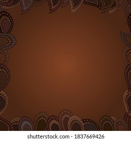 Vector Background seamless pattern with hand drawn Frame doodle. Doodle frame consists of gray, brown and white border. Seamless.