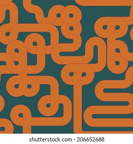 Vector Background Seamless  Pattern of Retro Lines for Design, Web Site, Banner, Poster, wallpaper. Grunge illustration of Vintage Stripes. Old 70s Style