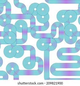 Vector Background Seamless  Pattern of Retro Lines for Design, Web Site, Banner, Poster, wallpaper. Grunge illustration of Vintage Stripes. Old 70s Style