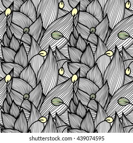 Vector background. Seamless Pattern. Use decorated web, wallpapper, scrapbook ethnic, floral, retro, doodle, tribal, doodle design element coloring book.
