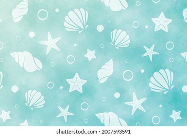 vector background with seashells for banners, cards, flyers, social media wallpapers, etc.