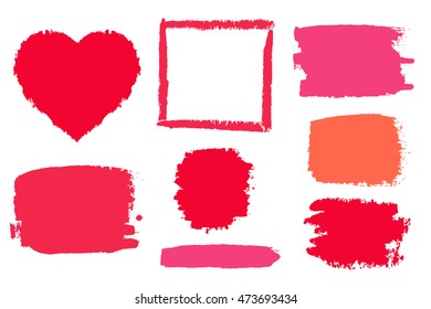 Vector background set of brushes for decoration