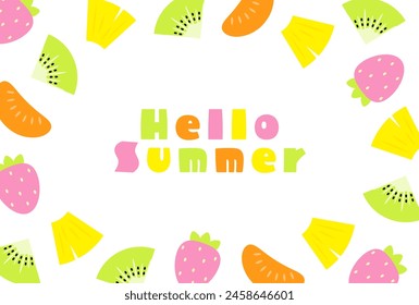 vector background with a set of fruits for banners, cards, flyers, social media wallpapers, etc.