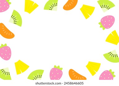 vector background with a set of fruits for banners, cards, flyers, social media wallpapers, etc.