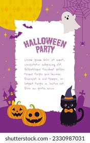 vector background with a set of halloween icons for banners, cards, flyers, social media wallpapers, etc.