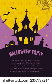 vector background with a set of halloween icons for banners, cards, flyers, social media wallpapers, etc.
