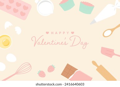 fondo vectorial con un conjunto de hacer iconos de dulces para los carteles del día de San Valentín, tarjetas, volantes, fondos de pantalla de medios sociales, etc.