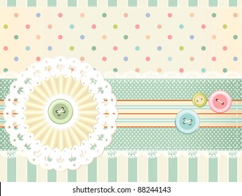 Vector background in shabby chic style
