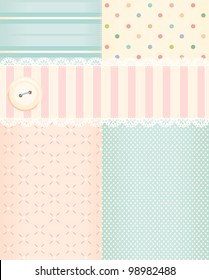 Vector background in shabby chic style