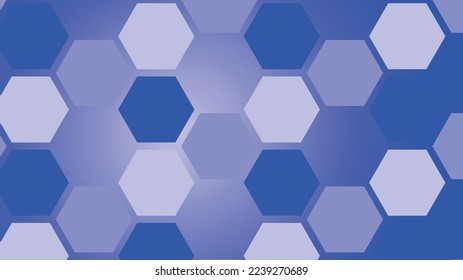 Vector background in shades of blue. Hexagons folded into a surface. Geometric vector wallpaper. Background in gradient color. Blue vector background.