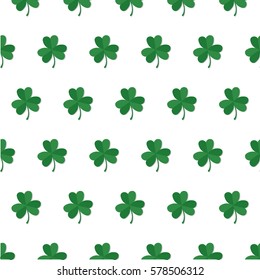 Vector background with shamrock or clover. Design element for St. Patrick's Day. Vector illustration.