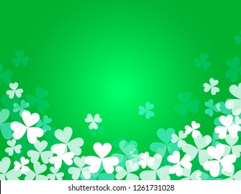 Vector background of shamrocks. St. Patrick's Day conception.