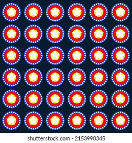 Vector background shield with stars, colorfus flat style