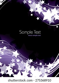 Vector Background with Shiny Stars.