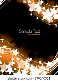 Vector Background with Shiny Stars.