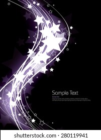 Vector Background with Shiny Stars.