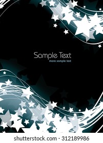 Vector Background with Shiny Stars.