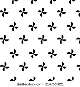 Vector background ship propeller. Screw silhouette, color black flat style