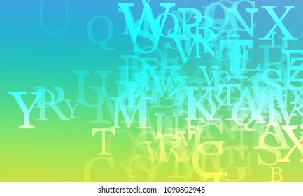 Vector background with signs of alphabet. Blurred design in simple style with signs of alphabet. Smart design for your banner, poster or brochure.