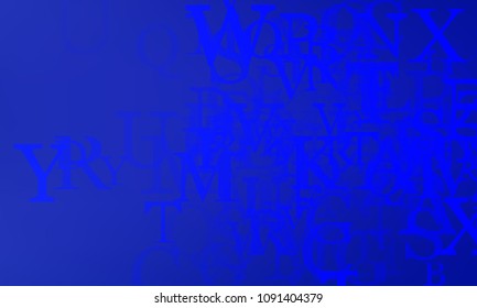 Vector background with signs of alphabet. Blurred design in simple style with signs of alphabet. Smart design for your banner, poster or brochure.
