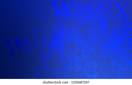 Vector background with signs of alphabet. Blurred design in simple style with signs of alphabet. Smart design for your banner, poster or brochure.