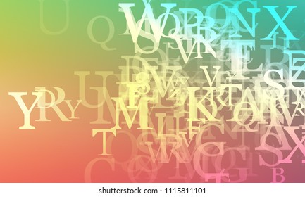 Vector background with signs of alphabet. Blurred design in simple style with signs of alphabet. Smart design for your banner, poster or brochure.