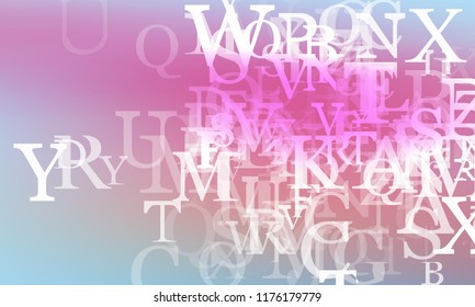 Vector background with signs of alphabet. Blurred design in simple style with signs of alphabet. Smart design for your banner, poster or brochure.