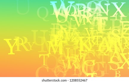 Vector background with signs of alphabet. Blurred design in simple style with signs of alphabet. Smart design for your banner, poster or brochure.