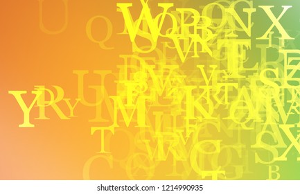 Vector background with signs of alphabet. Blurred design in simple style with signs of alphabet. Smart design for your banner, poster or brochure.