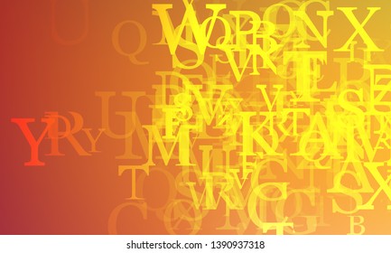 Vector background with signs of alphabet. Blurred design in simple style with signs of alphabet. Smart design for your banner, poster or brochure.