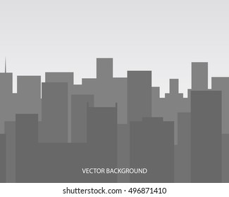 Vector background. Silhouette of the city. 