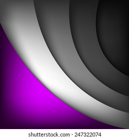 Vector background silver and black curve line overlap layer on purple space for text and message modern artwork website design