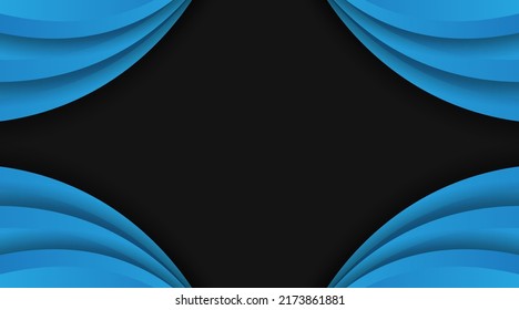 vector background, simple design, blue and black