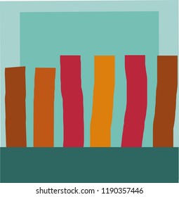Vector background is a simple rectangle. Autumn, warm palette, portrait for page backgrounds, book cover, or reporter for decorating, text input.