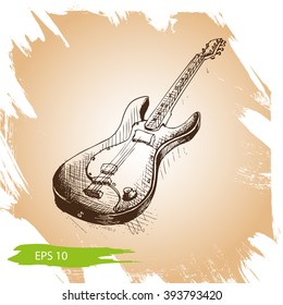 Vector background sketch electric guitar
Vector sketch of an electric guitar