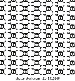 Vector background skull color black, flat style 