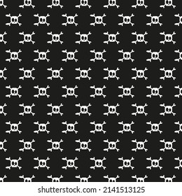 Vector background skull color white, flat style 