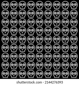 Vector background skull color white, flat style 
