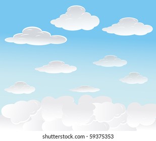 vector background with sky.