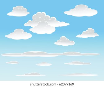 vector background with sky.