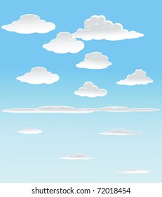 vector background with sky.