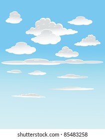 vector background with sky.