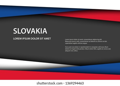 Vector background with Slovak colors and free grey space for your text, Slovak flag, Made in Slovakia, Slovak icon and symbol