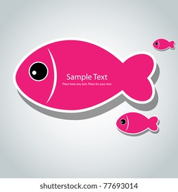 Vector background with small cute fishes