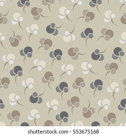 Vector background with small nature elements. Seamless color illustration