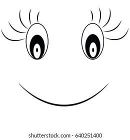 Vector background with a smile