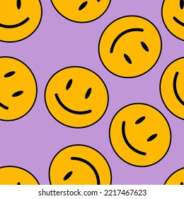 Vector background with smiles for printing on textiles and or vinyl. Wallpaper for phone.