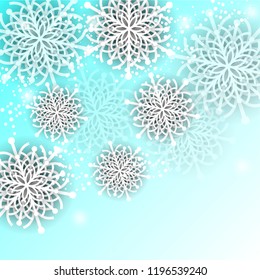 Vector background snowflakes.
